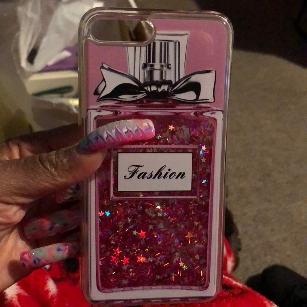 iPhone 7/8 Plus pink glitter case